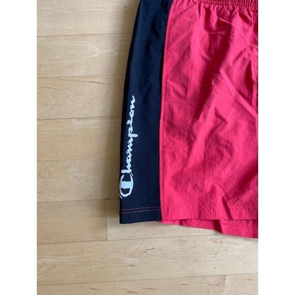 CHAMPION Drawstring hybrid shorts red black athletic mens - Picture 4 of 8